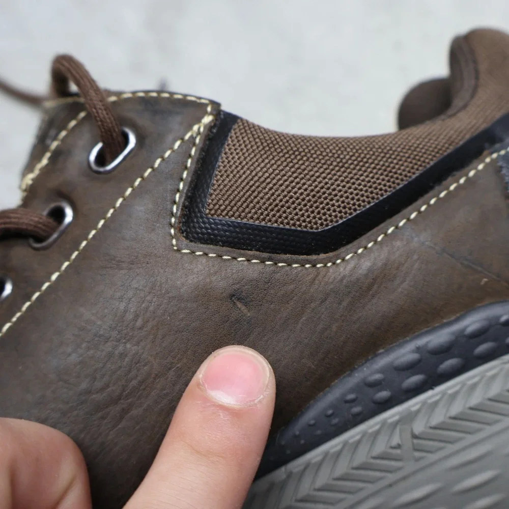 Xelero Mens 12 Walking Shoes Brown Leather Performance Comfort Lace‎ Up Everyday